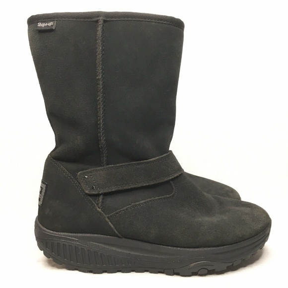 Skechers XF Bollard Leather Lined Warm Black Boots - Picture 3 of 7